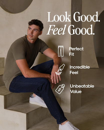 Slim Straight Stretch Denim Jeans