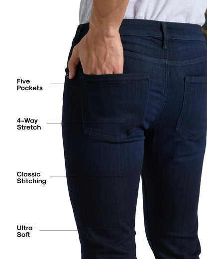 Slim Straight Stretch Denim Jeans