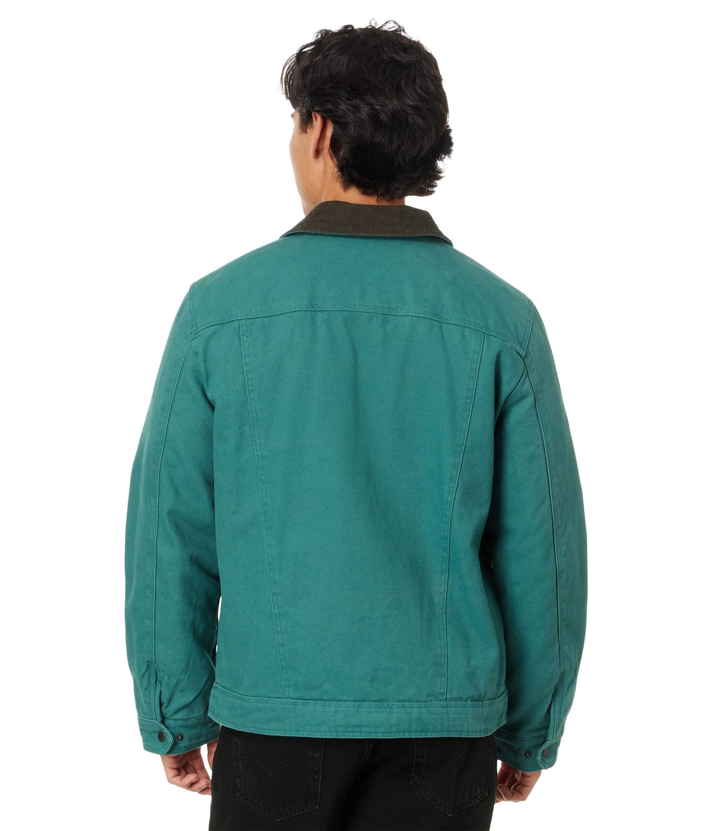 Corduroy Collar Canvas Work Jacket