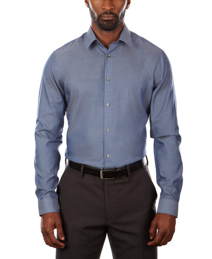 Slim Fit Non Iron Herringbone Dress Shirt