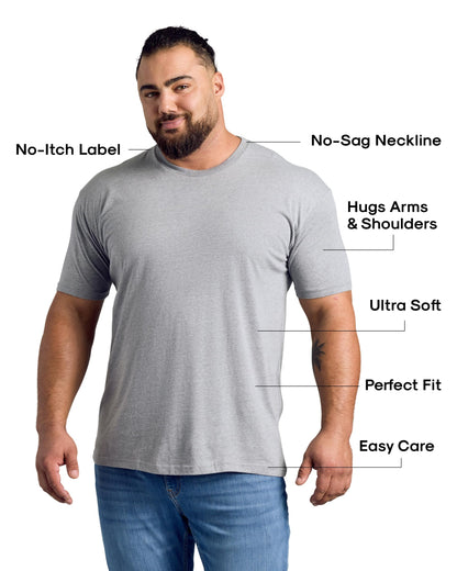 Men’s Cotton Blend Short Sleeve Crew Neck Tees