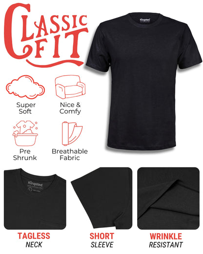 Kingsted T-Shirts for Men Pack - Royally Comfortable - Super Soft Premium Fabric - Well-Crafted Classic Tee