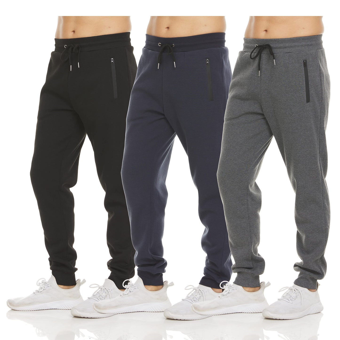 Fleece Active Jogger Pants With Zipper Pockets