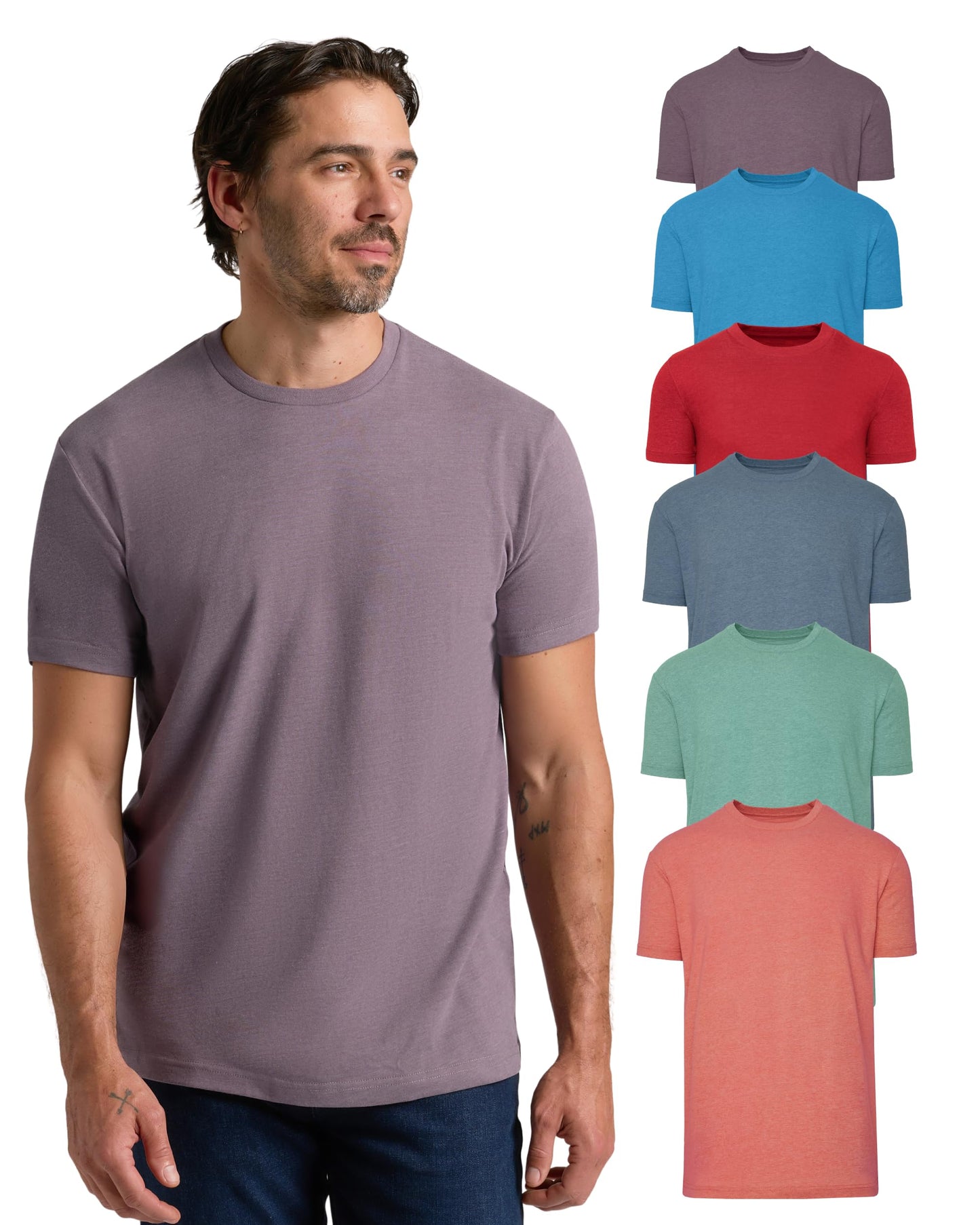 Men’s Cotton Blend Short Sleeve Crew Neck Tees