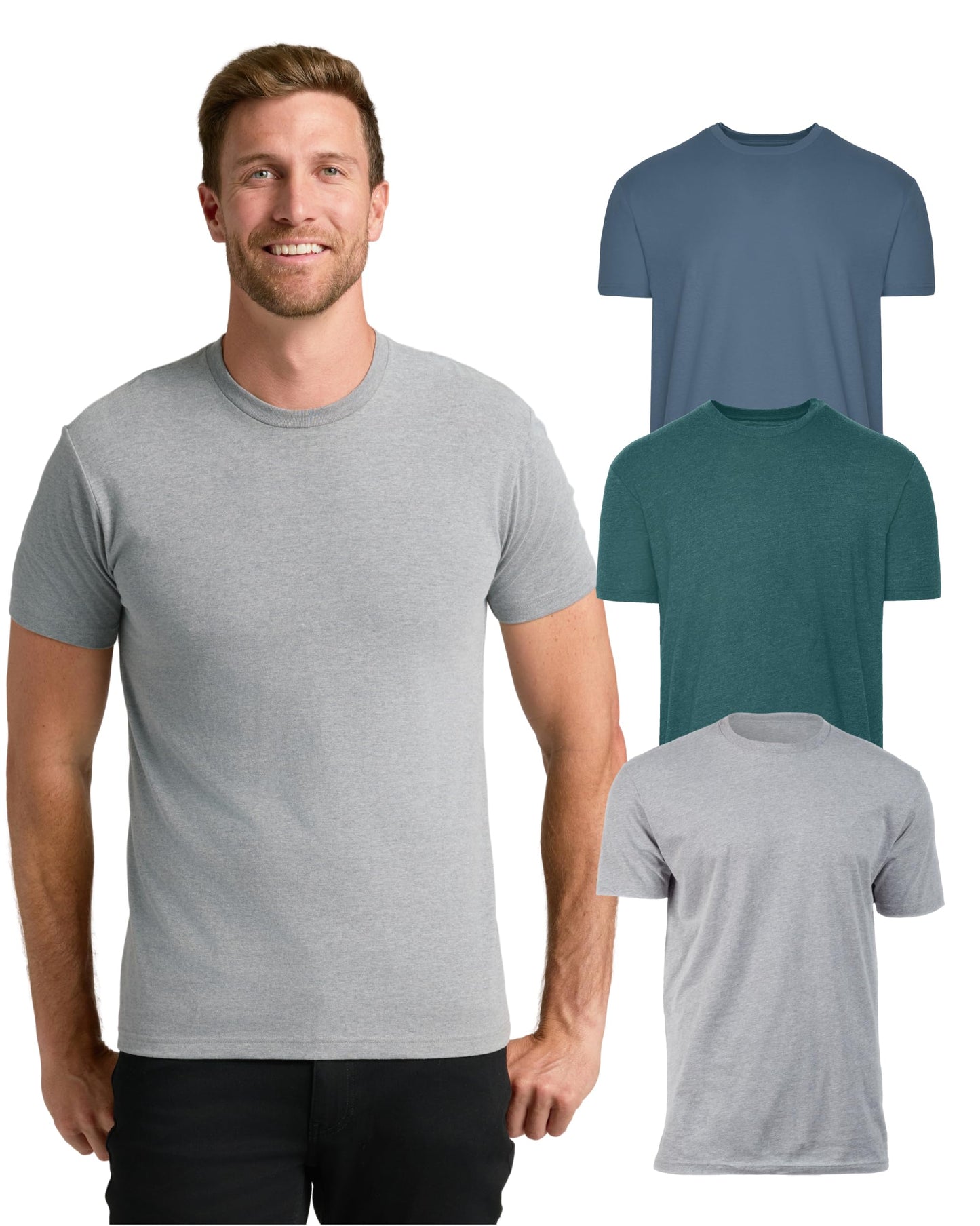 Men’s Cotton Blend Short Sleeve Crew Neck Tees