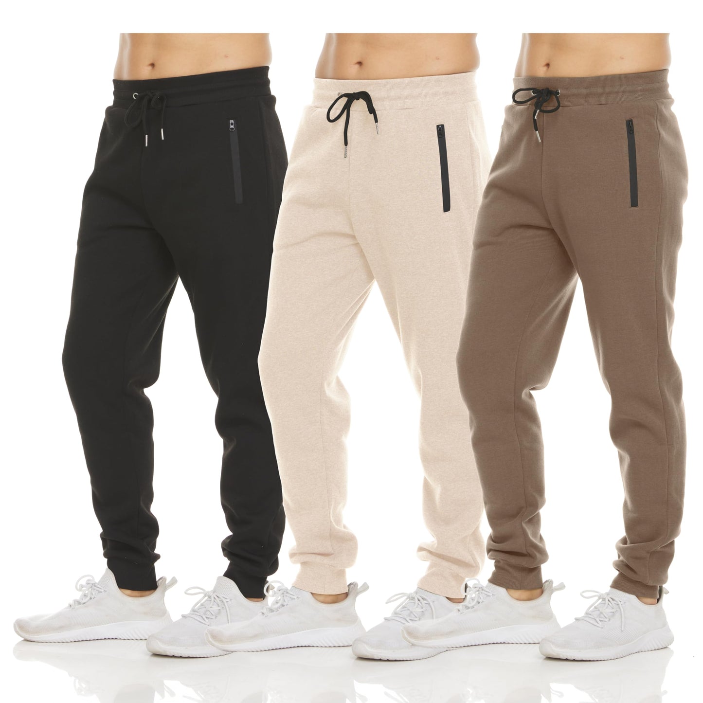 Fleece Active Jogger Pants With Zipper Pockets