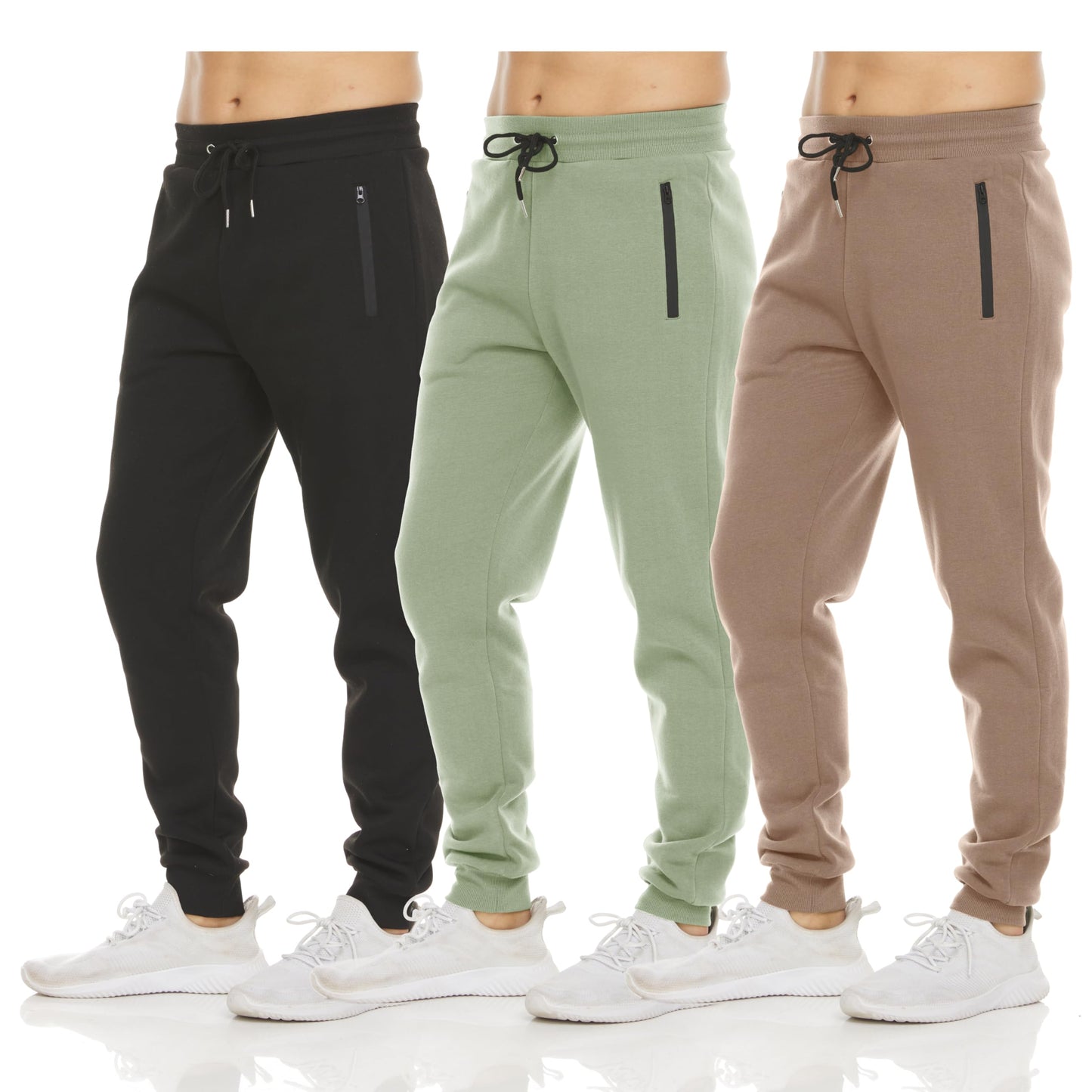 Fleece Active Jogger Pants With Zipper Pockets