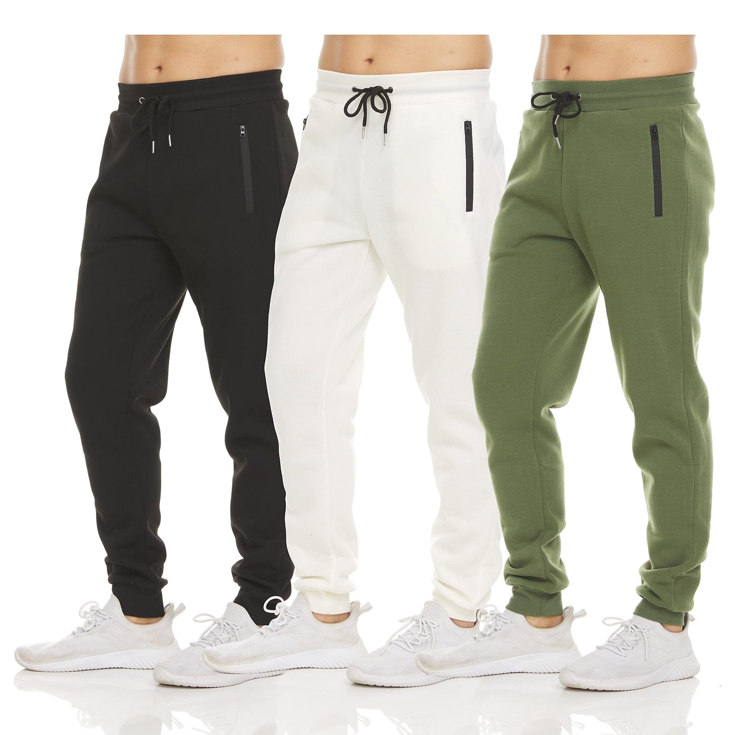 Fleece Active Jogger Pants With Zipper Pockets