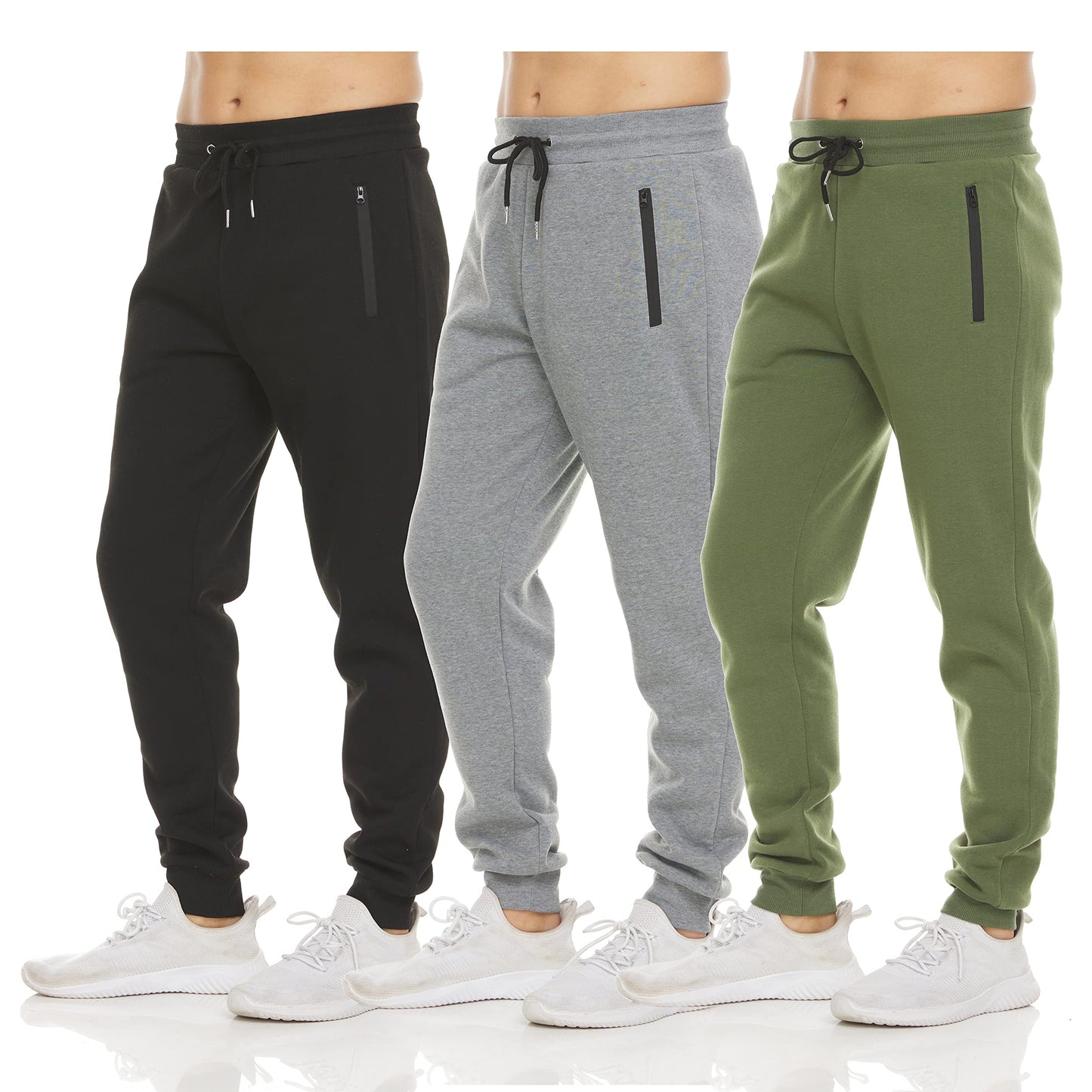 Fleece Active Jogger Pants With Zipper Pockets