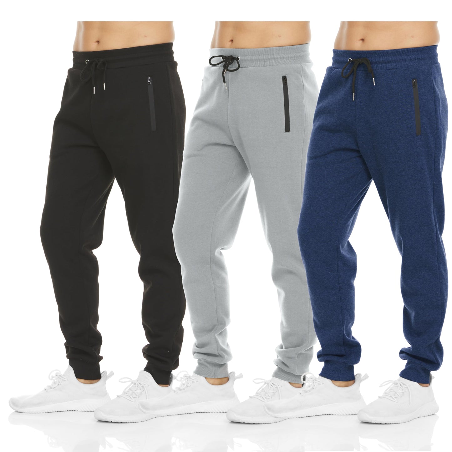 Fleece Active Jogger Pants With Zipper Pockets