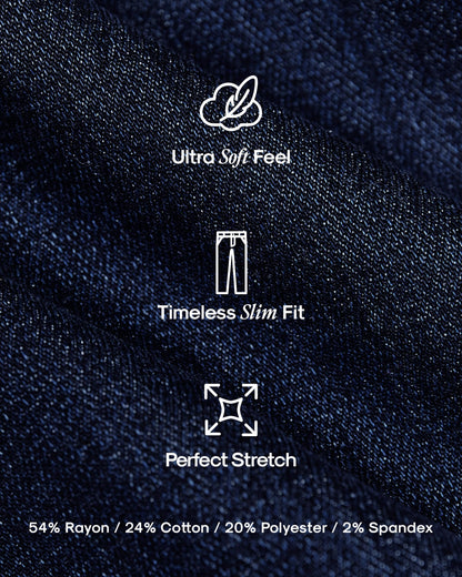 Slim Straight Stretch Denim Jeans