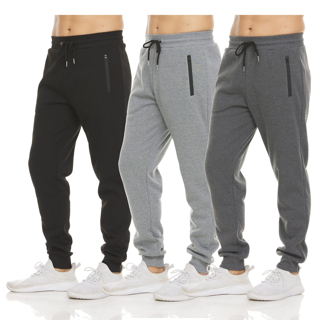 Fleece Active Jogger Pants With Zipper Pockets