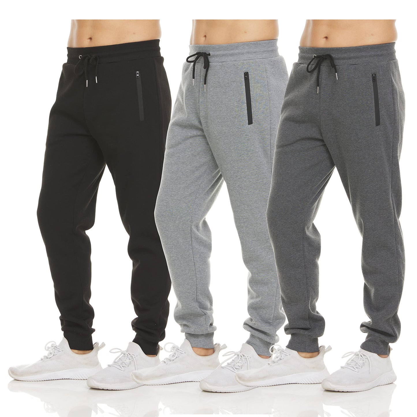 Fleece Active Jogger Pants With Zipper Pockets