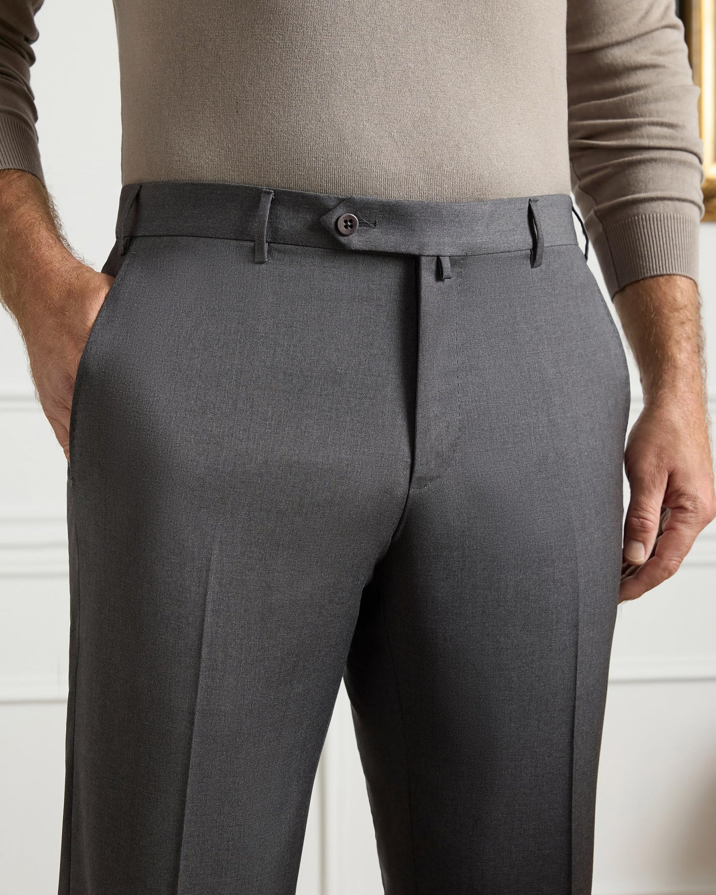 Italian Wool Tailored Dress Trousers
